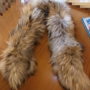 RACCOON FUR Scarf!UNISEX!Brand New Real Natural Genuine Fur!