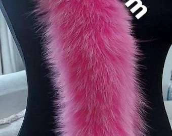 Magenta PINK FOX scarf!Brand New Real Natural Genuine Fur!