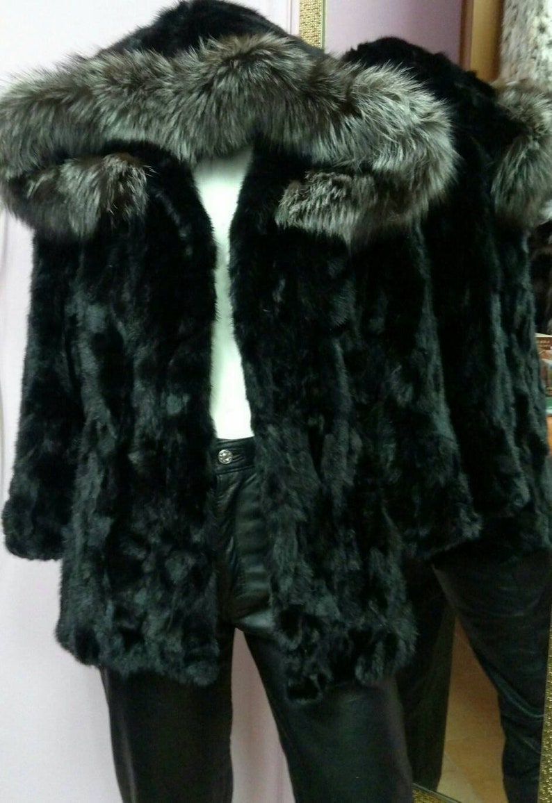 MEN'S HOODED MINK Fur Coat Brand New Real Natural Genuine Etsy