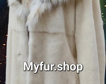 MEN'S MINK Hooded Fullpelts Long Fur Coat!Order Any color!Brand New Real Natural Genuine Fur!