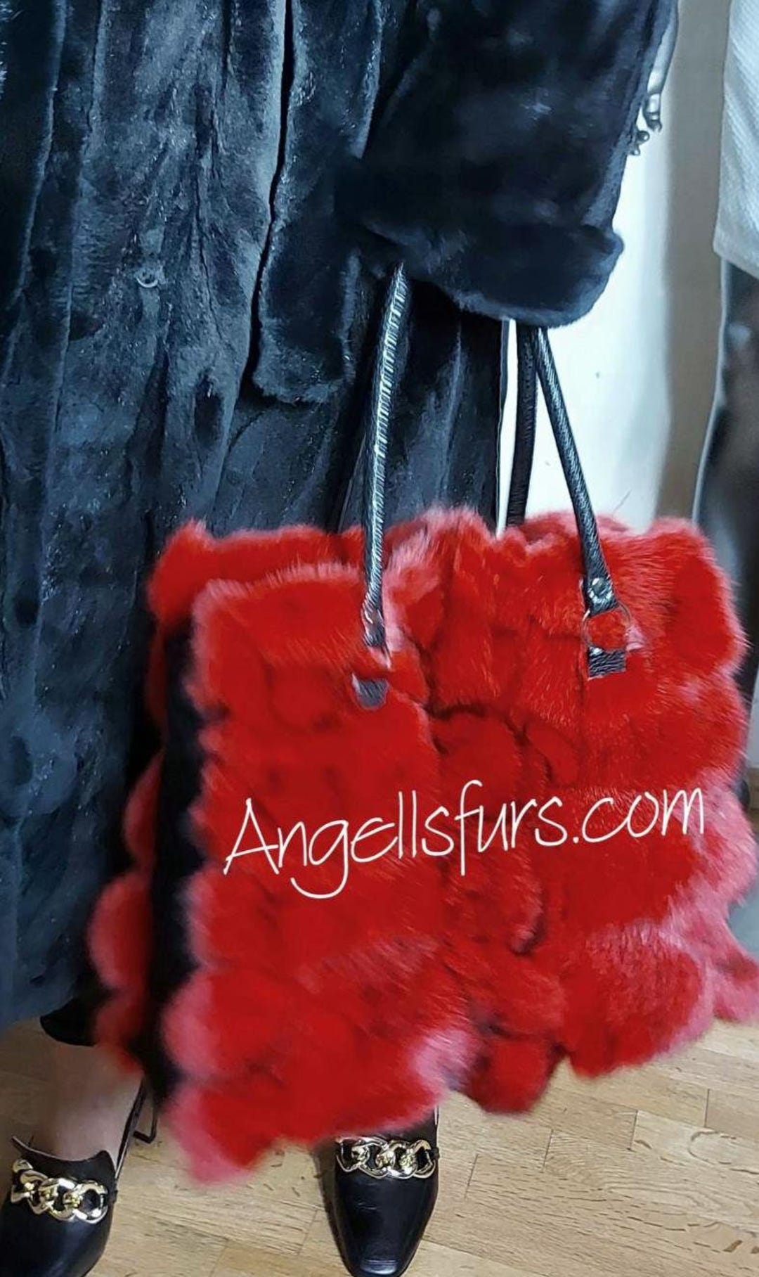RED COLOR FOX Bag!brand New Real Natural Genuine Fur! - Etsy