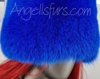 TALL FOX Fur UNISEX Hats!Brand New Real Natural Genuine Fur!