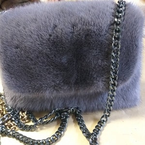 Borsa in pelliccia di visone! Ordina qualsiasi colore! Nuova pelliccia autentica naturale