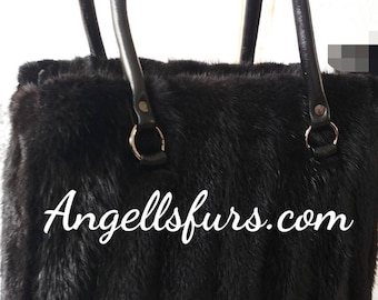 MINK FUR BAG!Brand New Real Natural Genuine Fur!