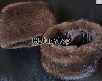 MINK FUR CUFFS!Unisex,Order in any color!Brand New Real Natural Genuine Fur!