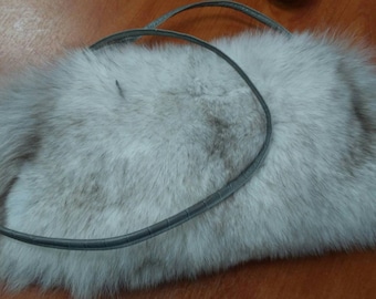 New!Natural,Real FOX Hand MUFF-Bag!