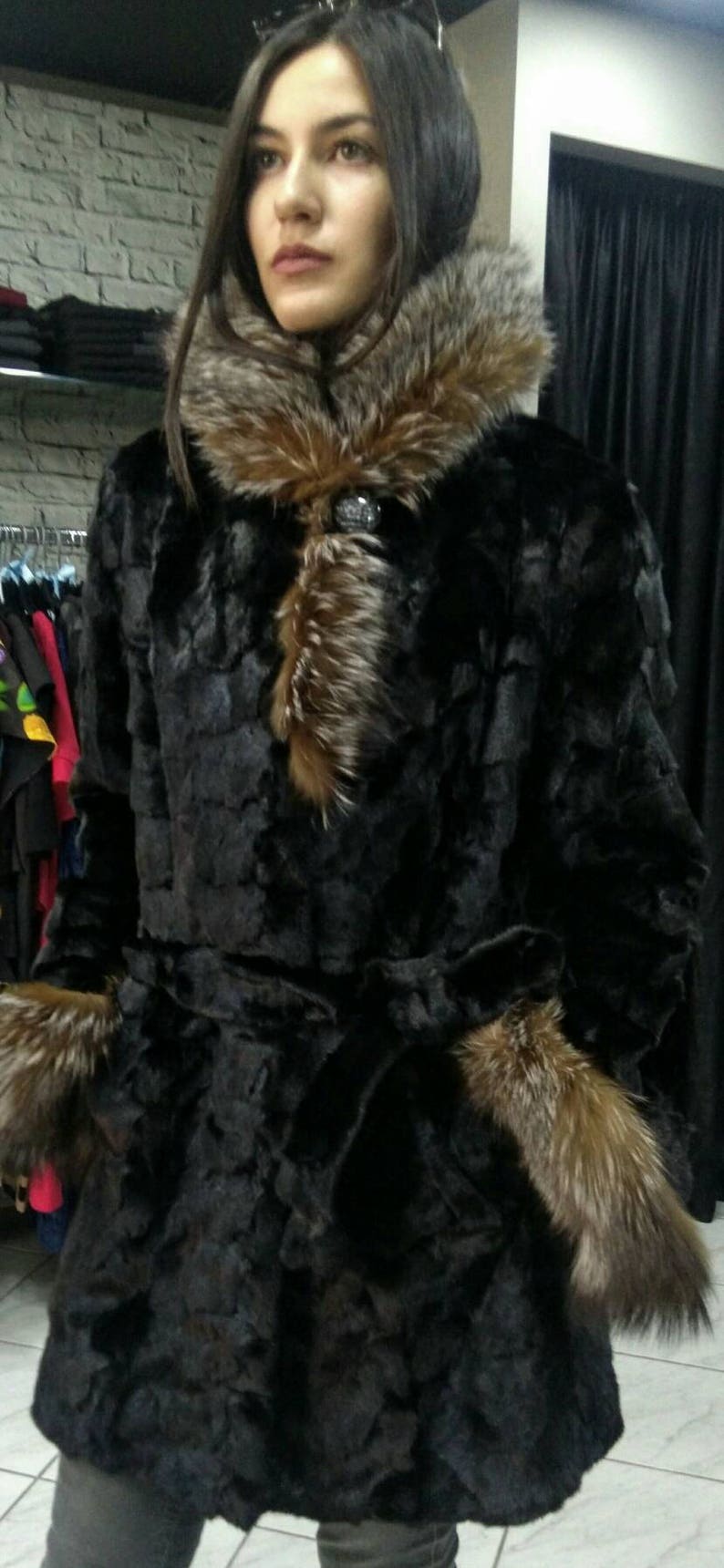 High Quality Furnewnatural Real MINK Fur With Fullpelts Etsy