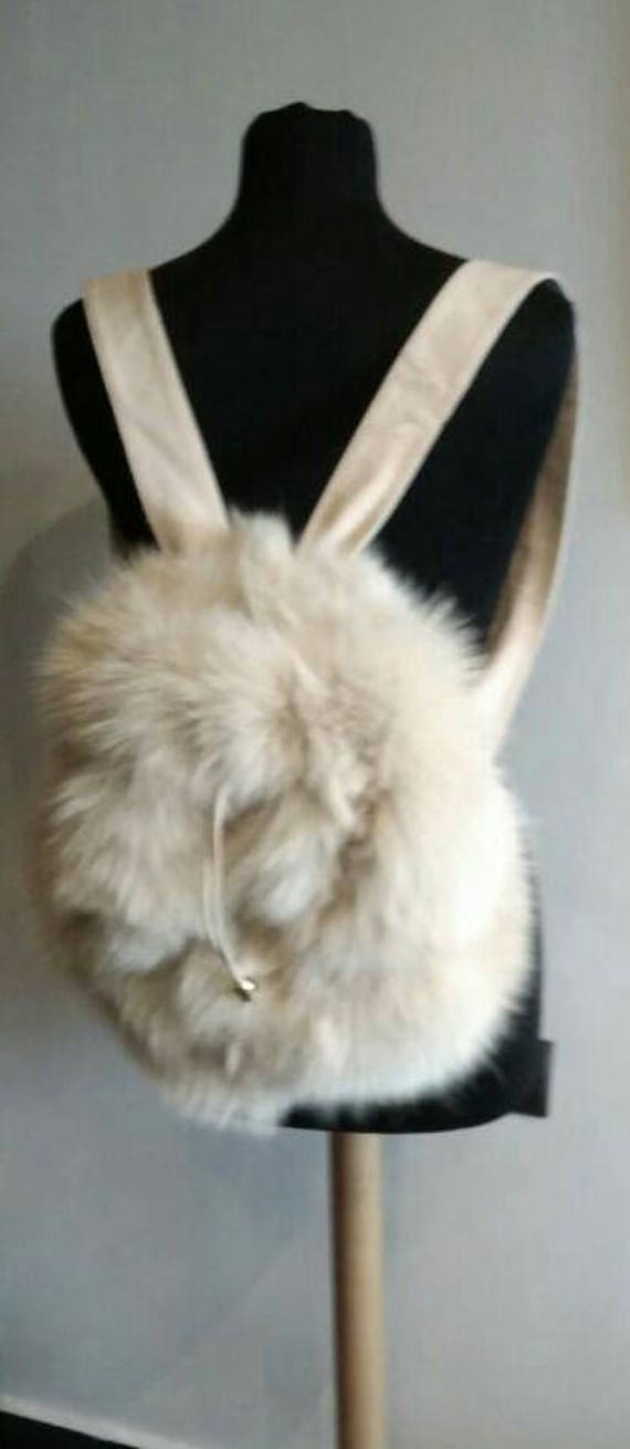 BACKPACK FOX FUR Bag!New and Natural,Real Fur Bag!