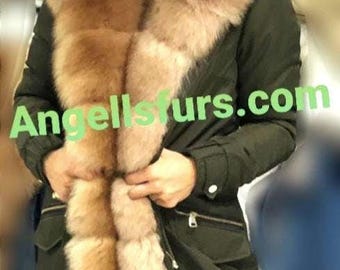 Hooded Parka style Coat with FOX!