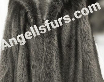 MEN's HOODED RACCOON Fur Coat!Brand New Real Natural Genuine Fur