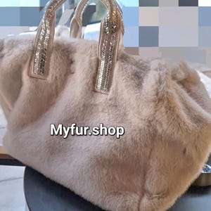 Borsa a mano in pelliccia di visone! Nuova di zecca, vera pelliccia naturale!