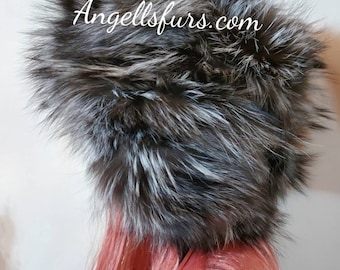 SILVER FOX Fur TRAPPER Hat!Brand New Real Natural Genuine Fur!
