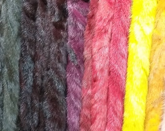 ライトブルーミンクファーコート（フォックスカラー付き）！お好きな色