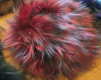 New!Natural,Real Red colored Silver Fox Fur Bag! Order it in Any color!