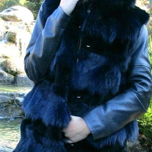 FOX LONG VEST!Brand New Real Natural Genuine Fur