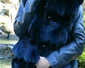FOX LONG VEST!Brand New Real Natural Genuine Fur