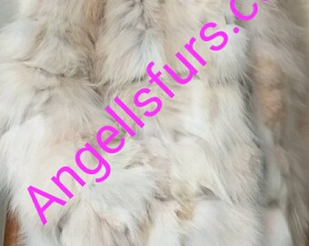 FOX FUR SHORT Jacket!Brand New Real Natural Genuine Fur