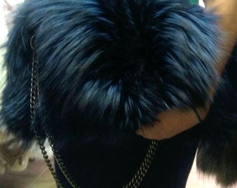 BLUE FULLPELT FOX Envelope style Bag! Order Any color!Brand New Real Natural Genuine Fur