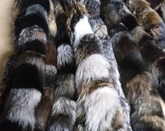 Two Earth colors Fox TRIMS!Brand New Real Natural Genuine Fur