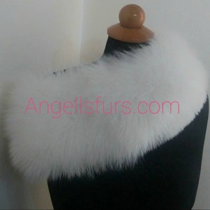 WHITE FOX COLLARBrand New Real Natural Genuine Fur image 3