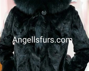 Hooded Mink Fur Jacket!Brand New Real Natural Genuine Fur