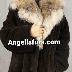 BROWN MINK FULLPELTS Fur Coat!Brand New Real Natural Genuine Fur