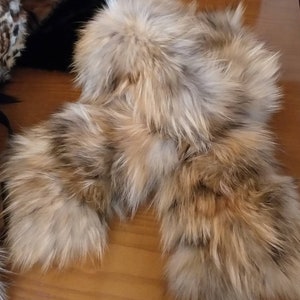 Finn Raccoon bontkraag-sjaal! Gloednieuw echt natuurlijk echt bont