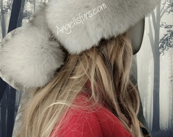 FOX FULLPELT FUR Headband-Collar!Brand New Real Natural Genuine Fur!