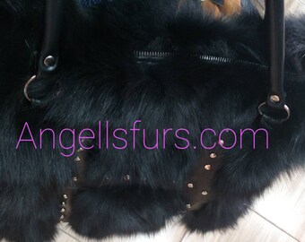 BLACK FOX Fur BAG!Brand New Real Natural Genuine Fur!