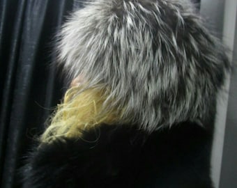 SILVER FOX HAT!Brand New Real Natural Genuine Fur!