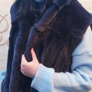 REX Fur vest! Order your color!Brand New Real Natural Genuine Fur