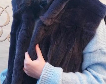 REX Fur vest! Order your color!Brand New Real Natural Genuine Fur