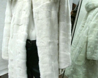 MEN'S New Real Natural Long MINK Fur COAT!