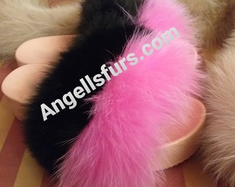 New Real Beautiful FOX Fur FLATFORMS! ORDER Any color!