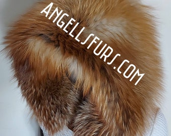 FOX FULLPELTS HOODS!Unisex!Order Any color!Brand New Real Natural Genuine Fur!