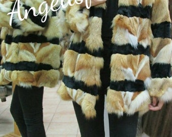 New Natural Real Fur RED FOX  jacket!