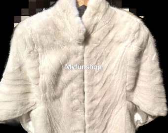 MINK FUR BOLERO!Brand New Real Natural Genuine Fur!