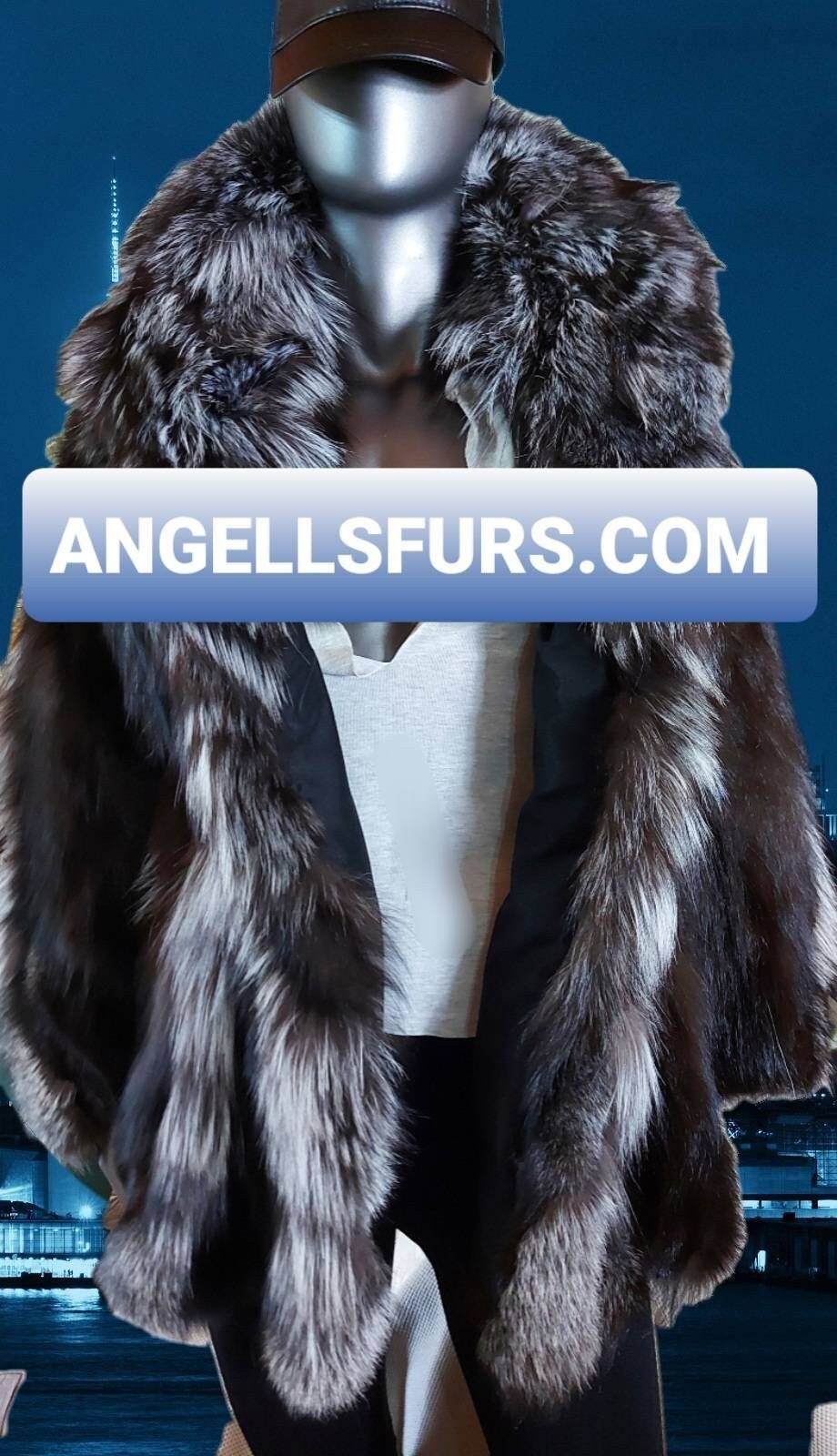 MEN'S SILVER FOX Fur Coatbrand New Real Natural Genuine - Etsy Canada