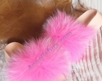 New Real Beautiful FOX Fur FLATFORMS! ORDER Any color!