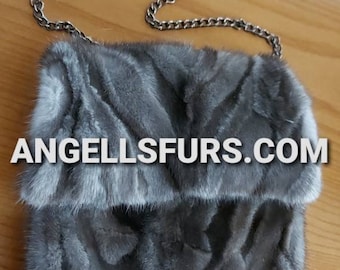 CROSSBODY MINK Fur Bag!Order any color!Brand New Real Natural Genuine Fur!