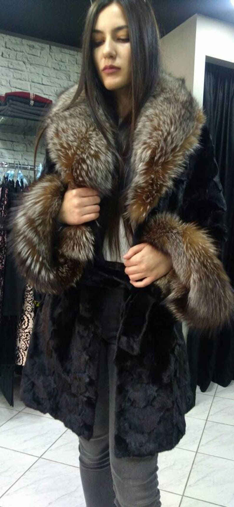 High Quality Furnewnatural Real MINK Fur With Fullpelts Etsy