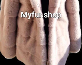 NUDE FULLPELTS MINK fur jacket! Order Any color!Brand New Real Natural Genuine Fur!