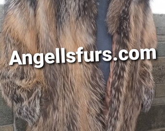 MEN'S FOX Kriss Kross Fur Coat!Brand New Real Natural Genuine Fur!