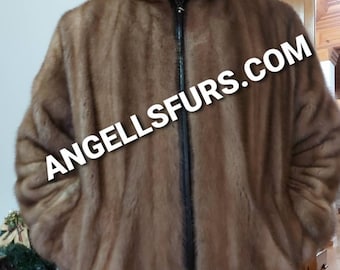 MEN'S MINK BOMBER Fullpelts Jacket!Order Any color!Brand New Real Natural Genuine Fur!