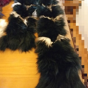 LONG FOX SCARF!Brand New Real Natural Genuine Fur!