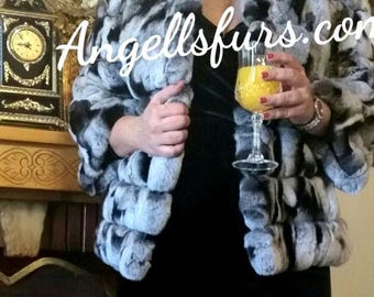 REX short Fur jacket!Brand New Real Natural Genuine Fur