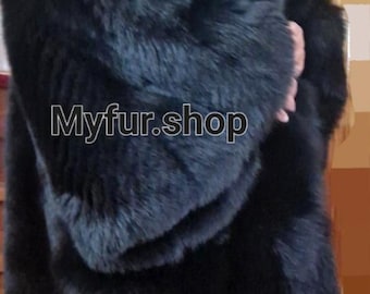 Men's FOX FULL length KIMONO style Coat!Brand New Real Natural Genuine Fur,Order Any color!