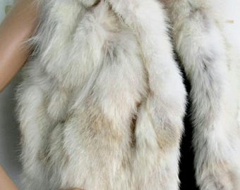 FOX VEST Bolero!Brand New Real Natural Genuine Fur!