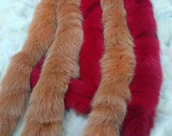 MULTICOLOR FOX TRIMS!Brand New Real Natural Genuine Fur!