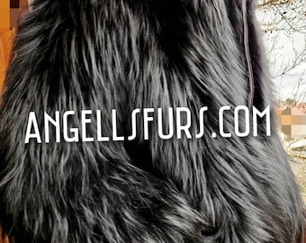 Men's LONG HAIR FOX Bomber Fullpelts Fur!Brand New Real Natural Genuine Fur!Order Any color!